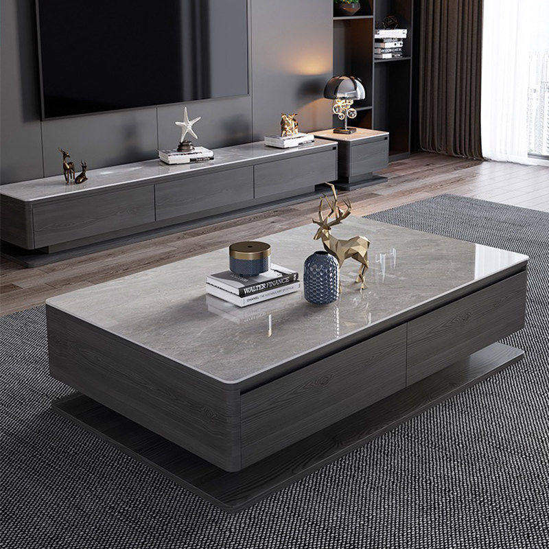 2026年新款电视柜落地实木电视机柜茶几组合简约现代客厅家用地柜