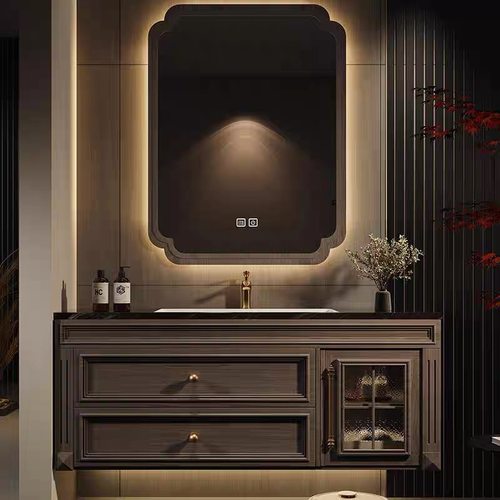 法式复古简约智能浴室柜组合