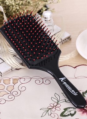 时尚新款红色经典头皮按摩梳  家用头部经络气垫长发防静电大爬梳