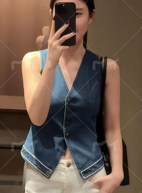 韩版春秋季时髦牛仔马甲外套女2025爆款气质高级感显瘦轻奢开衫潮