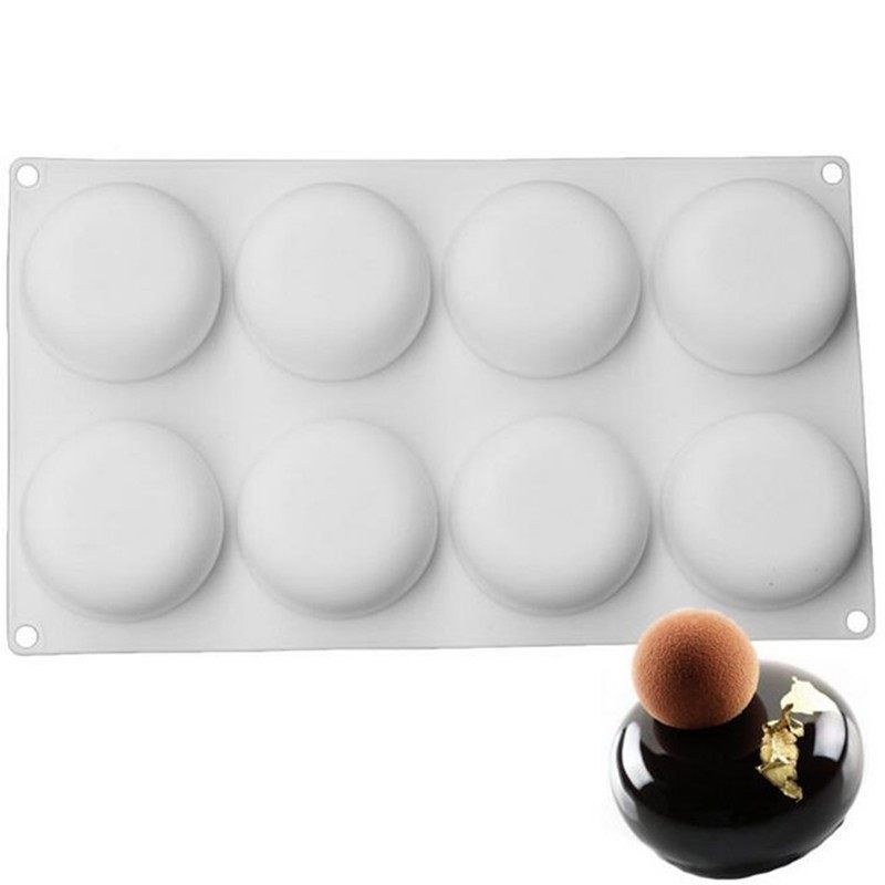 8连孔扁圆形食品级无味硅胶法式甜品慕斯蛋糕家用DIY烘培滴胶模具,厨房/烹饪用具,烘焙模具,淘宝优惠券,粉丝福利购,淘宝优惠卷