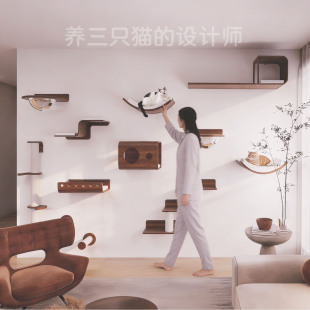 设计师「猫房间猫墙定制」墙壁式组合猫爬架家用大肥猫专用不占地