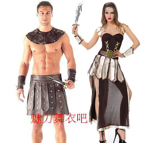 古罗马武士服装 斯巴达武士将军战神衣服 男女战士英雄人物演出服