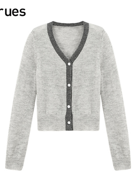 GCRUES针织衫外搭套头毛衣设计感小众短款上衣女外套G09D04A1242