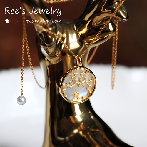 rees世界母贝地球轻奢18k黄金