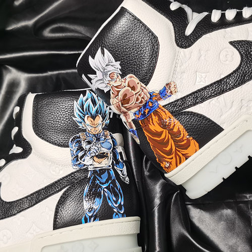 七龙珠原创设计aj1改鞋DIY手绘鞋
