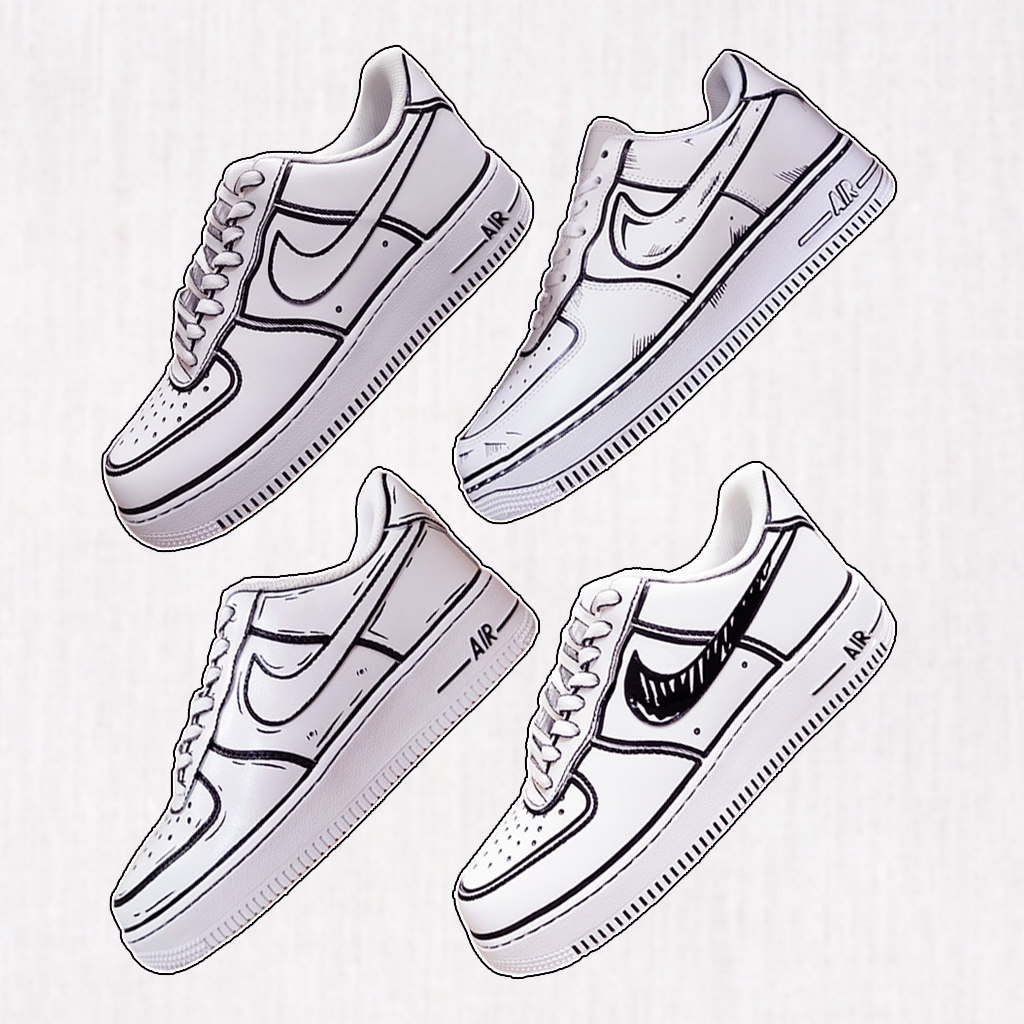 二次元jordan空军一号aj1定制手绘鞋af1情侣改鞋子DIY客制篮球鞋