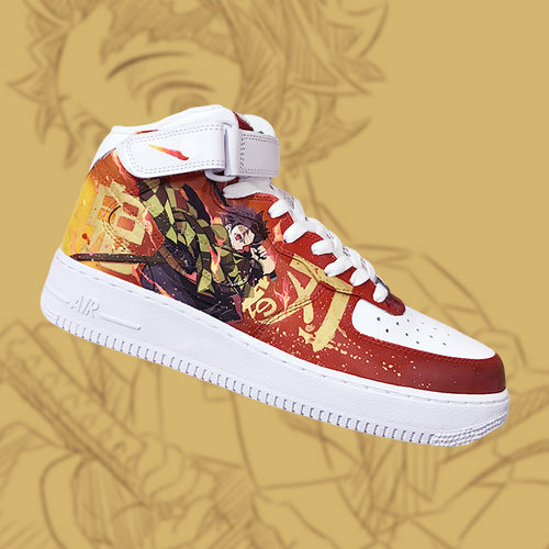 定制鬼灭之刃球鞋改色手绘画DIY