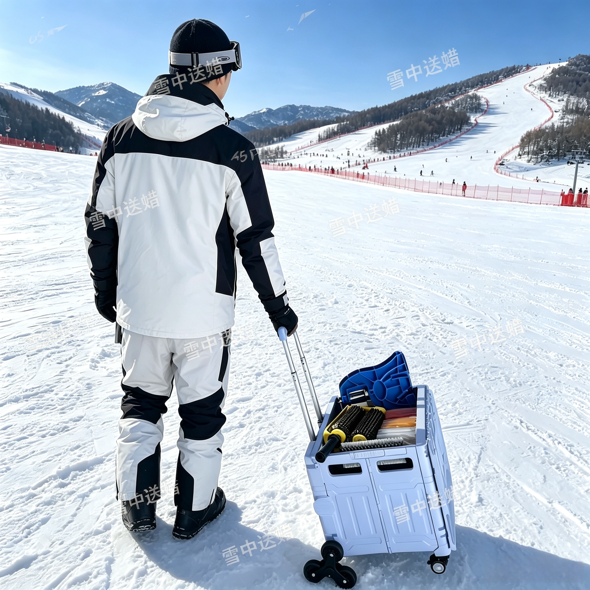雪中送蜡滑雪工具收纳箱包打蜡工具收纳便携折叠滑雪服帽子收纳箱