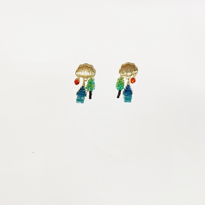 yibrli手工串珠耳饰原创设计