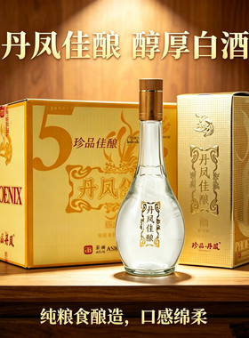 金丹凤佳酿浓香型白酒39.5度500ml6瓶礼盒装厦门固态纯粮食高粱酒