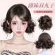 萝莉甜妹花苞双丸子头发圈假发lolita少萝洛丽塔头饰蓬松盘发神器
