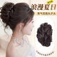 丸子头假发圈千金花苞头抓夹女增高颅顶懒人盘发神器增发量假发包
