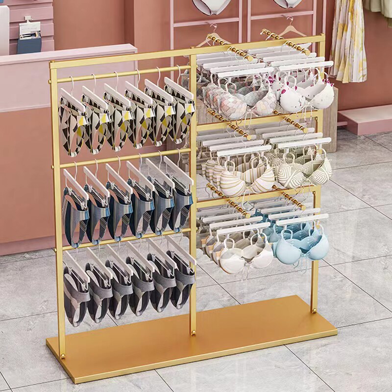 服装店内衣内裤展示架单面落地式裙子睡衣陈列架短裤文胸靠墙架子
