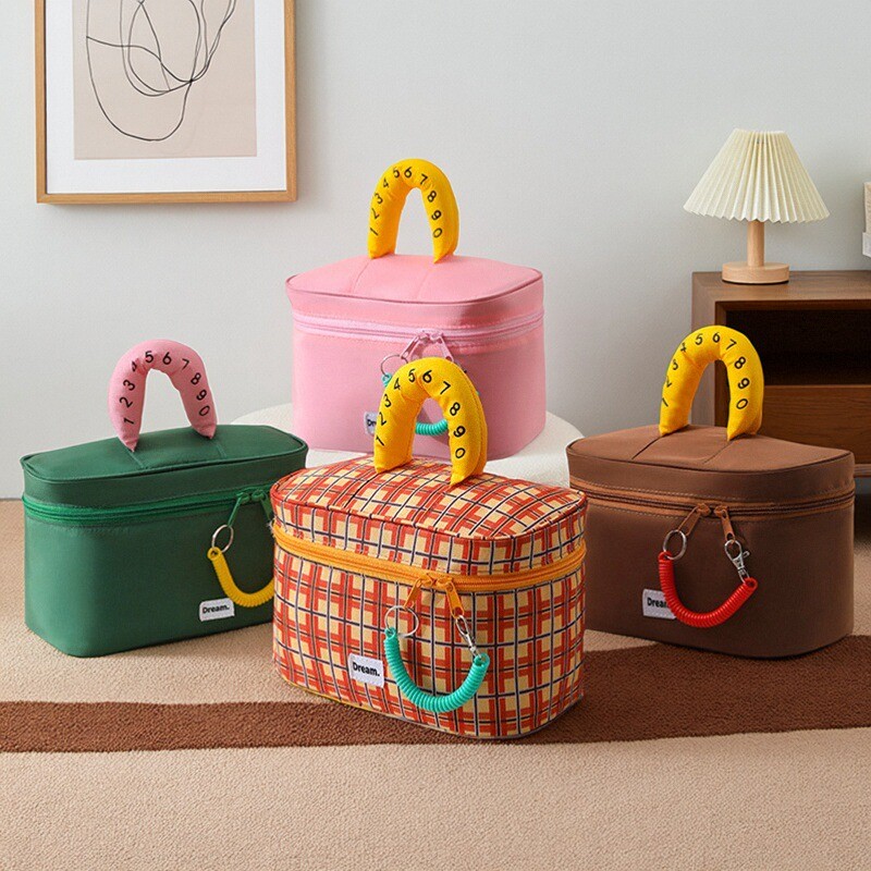 tagi化妆包手提分格收纳针线包