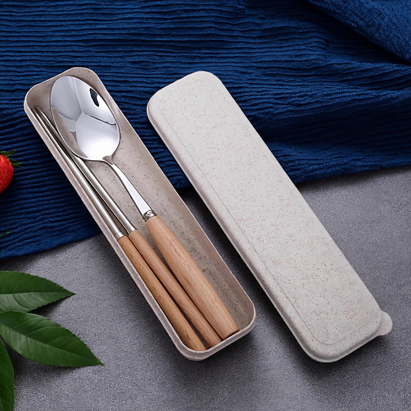 礼品批发不锈钢筷子勺子盒装套装