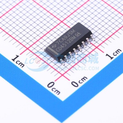 信号开关/编解码器/多路复用器 CD4512BM SOIC-16 TI/德州 元器件