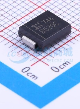 肖特基二极管 B520C-13-F DO-214AB DIODES(美台) 电子元器件配单