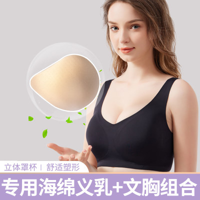 新款术后义乳文胸+轻质海绵胸垫