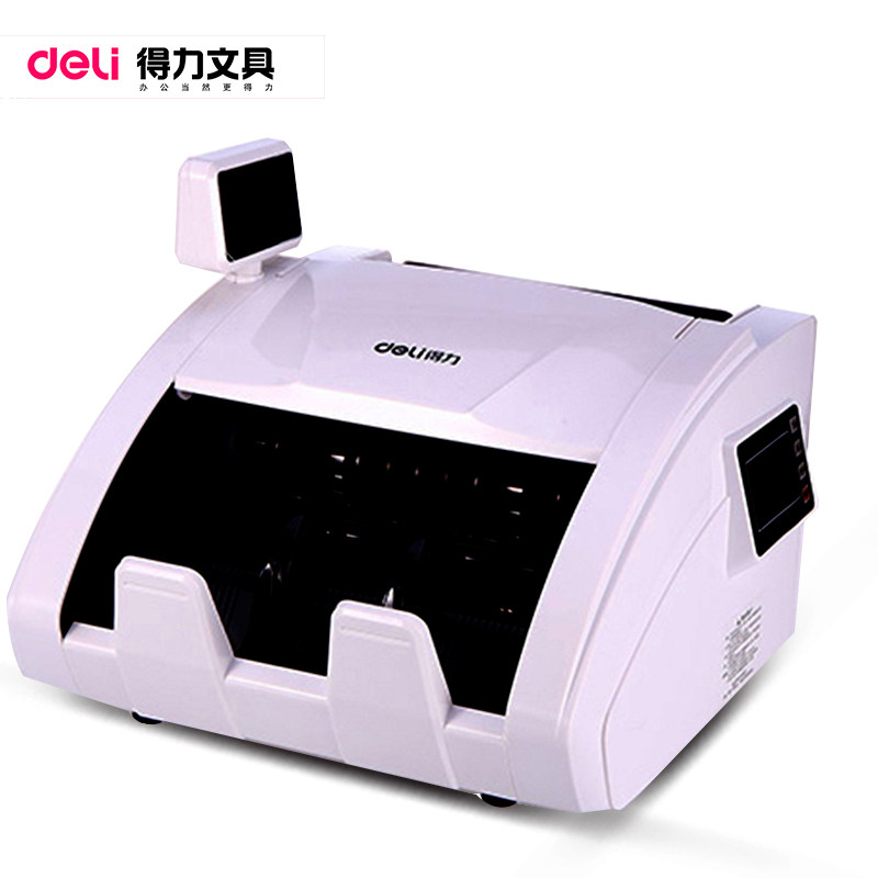 得力3927S智能点钞机C类双屏新版人民币银行专用小型便携式办公家用迷你升级新版验钞仪智能语音混点钞机