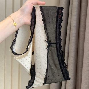 纯欲性感波点内裤蕾丝女抑菌裆女生蕾丝女士三角裤内裤女2025新款