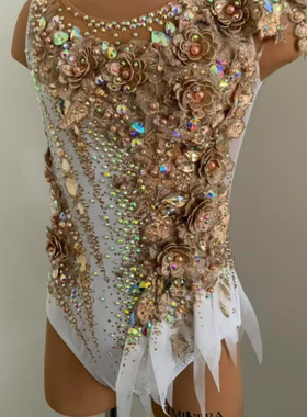 专业定制艺术体操服舞蹈服女款儿童成人艺考花式比赛服A169