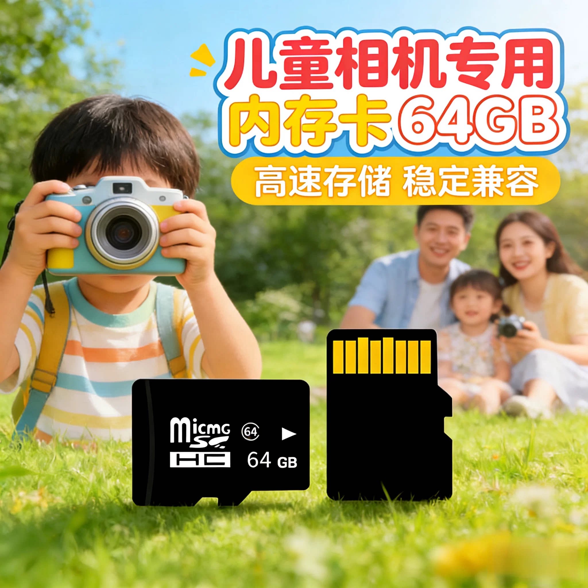 相机卡内存卡存储卡16G32G64G128G低速内存卡儿童相机通用TF小卡