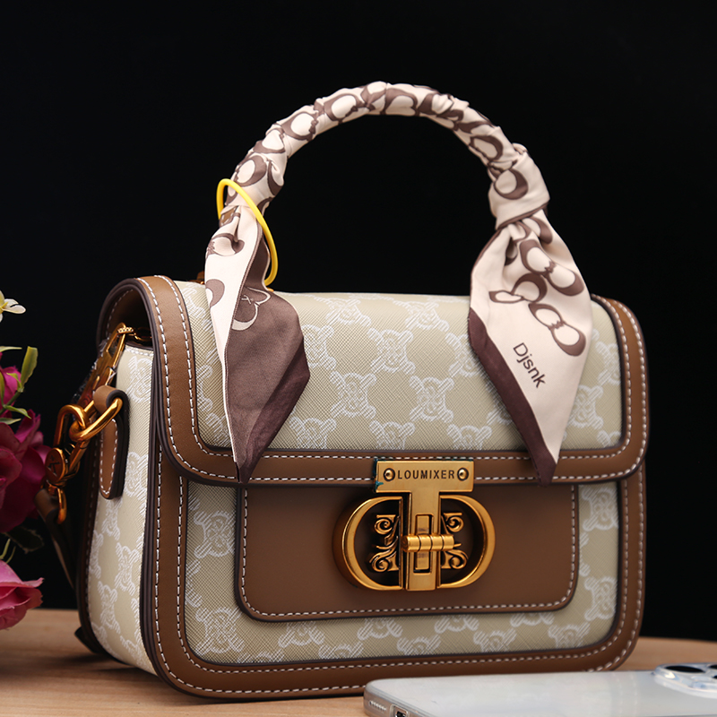 2025新款时尚复古印花小方包