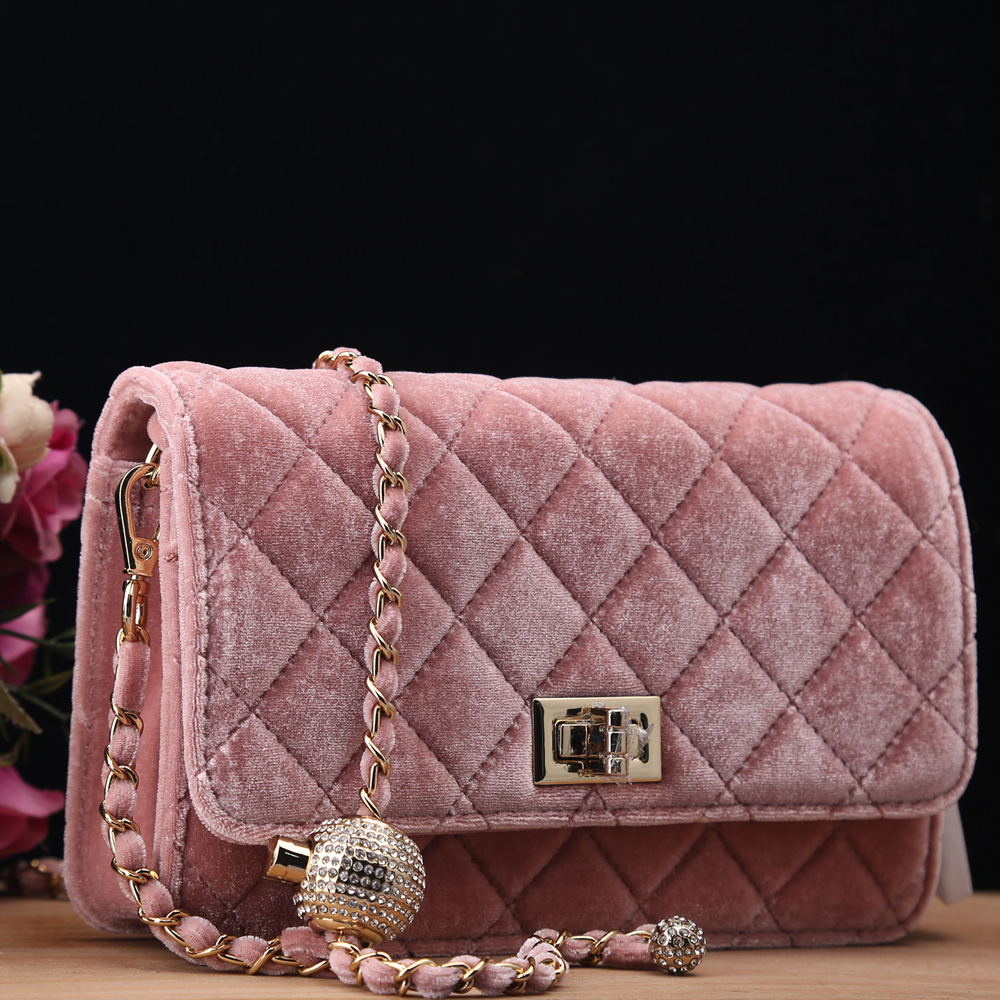 冬天毛毛包正品2026新款菱格链条小方包丝绒轻奢百搭斜挎包高级感,箱包皮具/热销女包/男包,小方包,淘宝优惠券,粉丝福利购,淘宝优惠卷