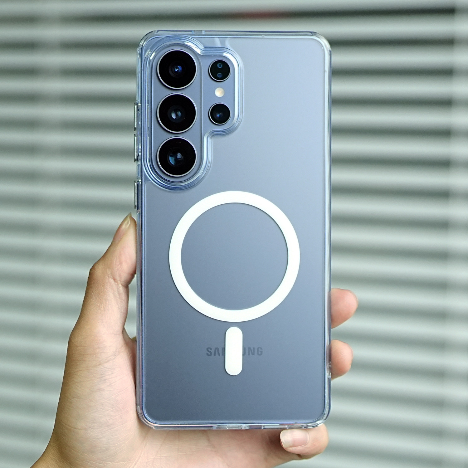 米斯登适用三星S26Ultra透明磨砂手机壳s26全包软胶气囊magsafe磁吸保护套极简约高档金属按键男女新款外壳厚