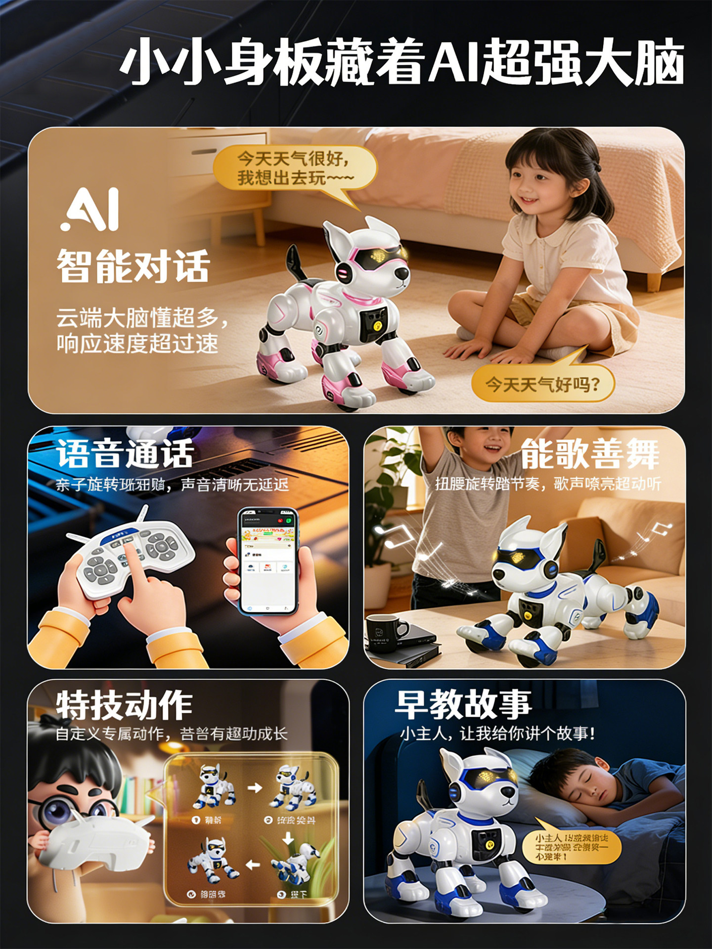 Детский робот-компаньон с искусственным интеллектом ai dialogue toy chat, электронный домашний робот-собака, подарок на день рождения Изображение 1