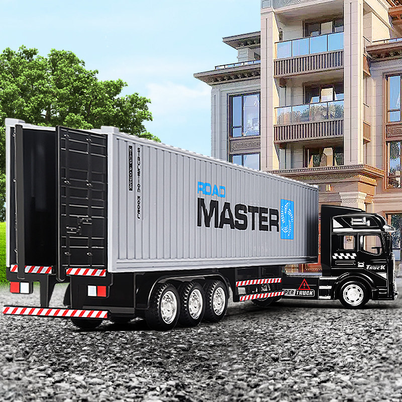 坚固耐玩车身可分离合金货车模型车玩具男孩仿真大卡车半挂小汽车