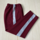 定制加绒初高中小学生校服裤 透气 子酒红直口南韩丝浅灰宽杠休闲裤