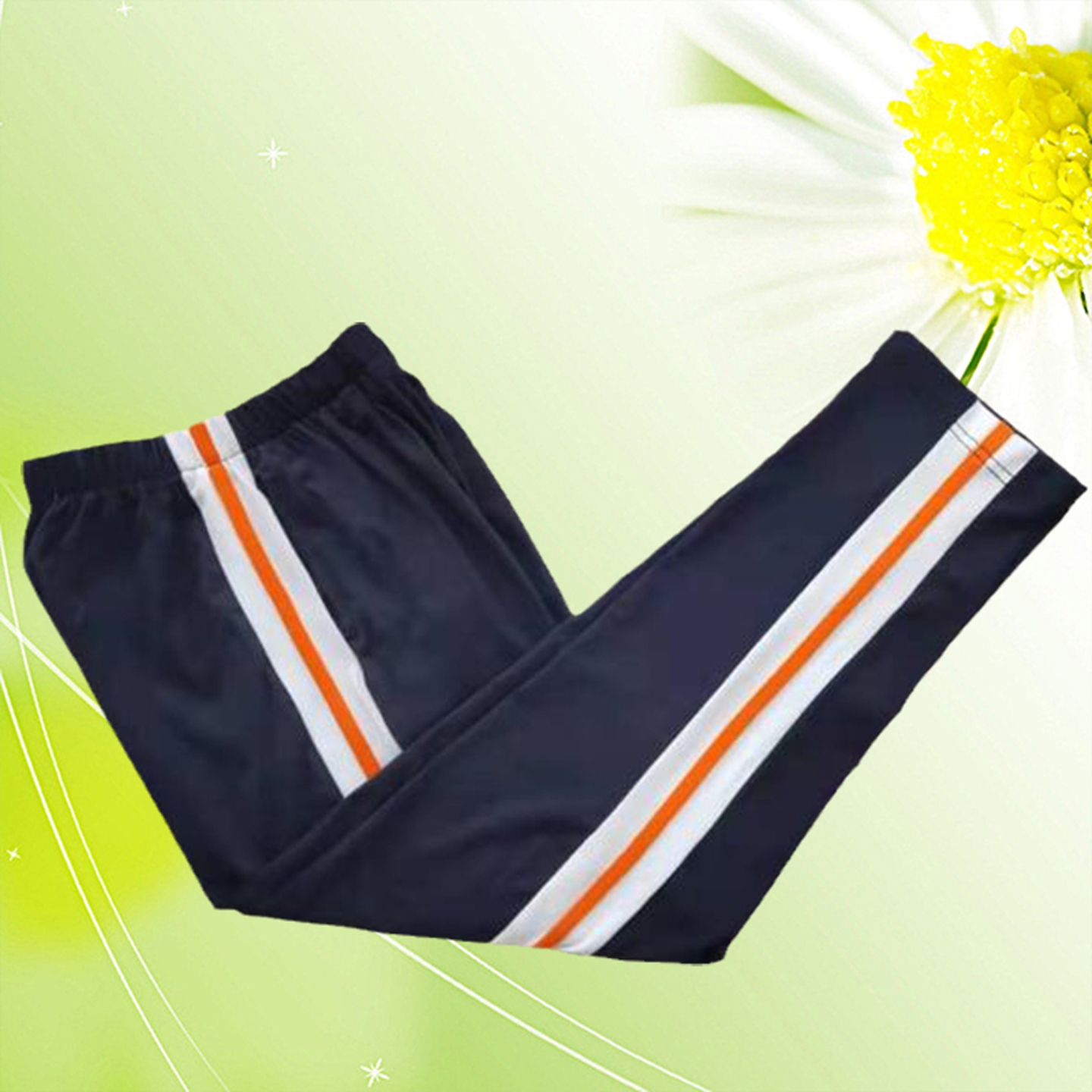 藏蓝运动休闲松紧腰校服裤可定做