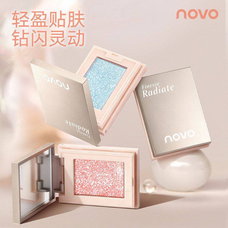 NOVO恒耀融光多用粉低饱和珠光碎闪立体提亮高光眼影腮红一盘多用,彩妆/香水/美妆工具,眼影,淘宝优惠券,粉丝福利购,淘宝优惠卷