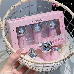 JOJO DIARY熊咔咔绒雾唇泥唇釉套装丝绒雾面哑光学生平价显白口红