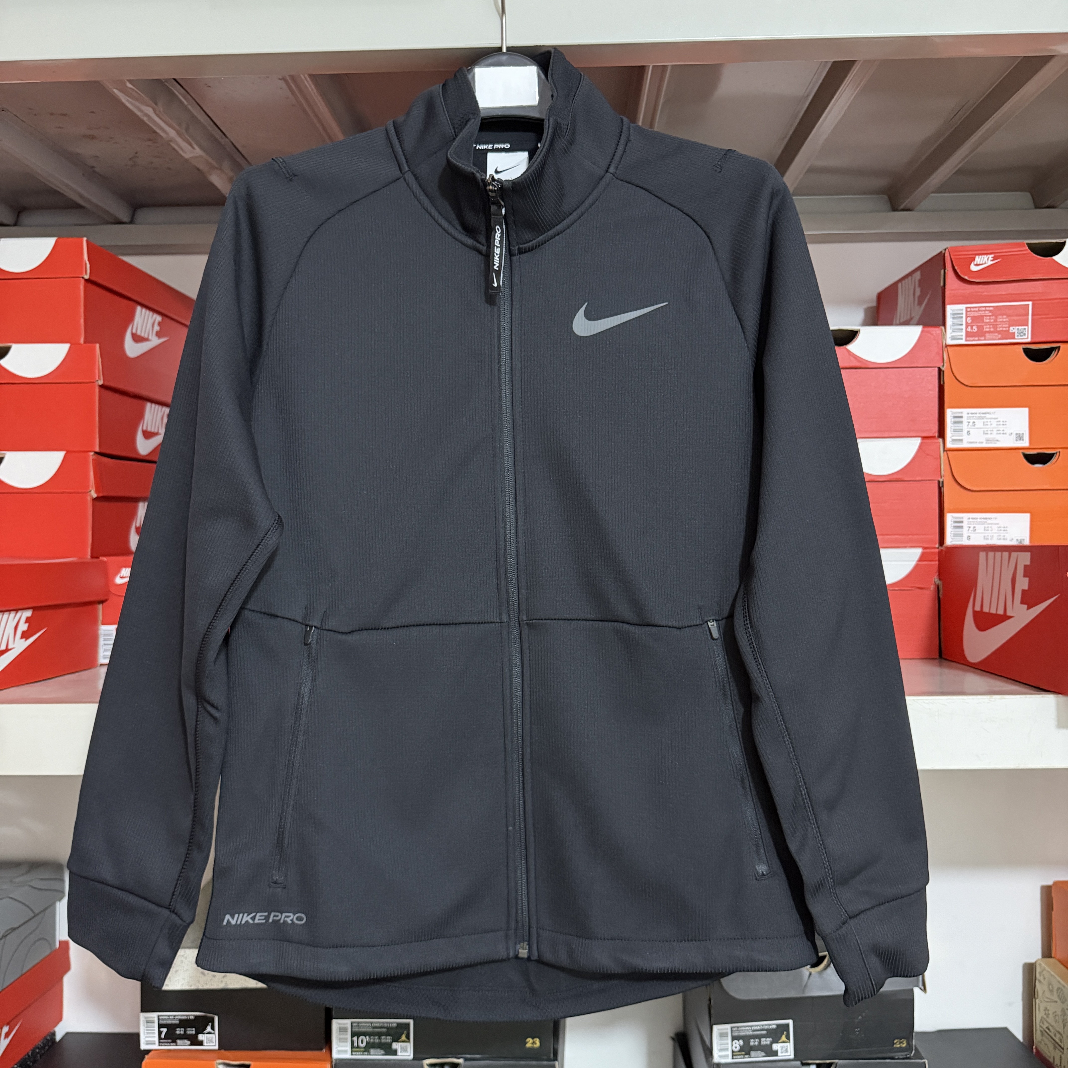 耐克/Nike 男子运动休闲加绒立领夹克开衫外套黑色DM5941-010