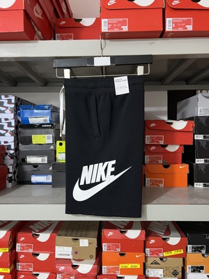 耐克/Nike 男子夏季薄款针织毛圈休闲运动短裤黑色DX0503-010