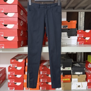 耐克/Nike 女款 薄款微弹春秋黑色小脚裤侧拉链装饰466494 M码
