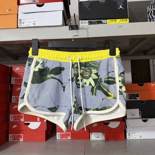 彪马 女款 夏季花卉印花短裤热裤毛圈内里571458 断码福利S码