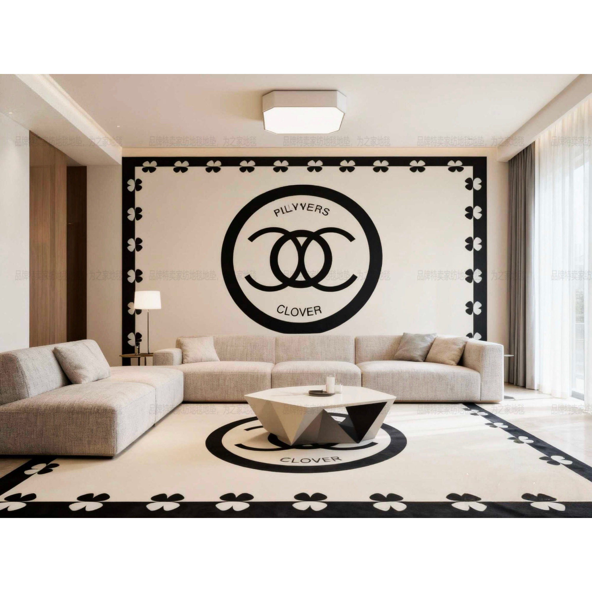 高级家用床尾毯2026新款小香风防滑防水可擦免洗卧室客厅加厚地毯