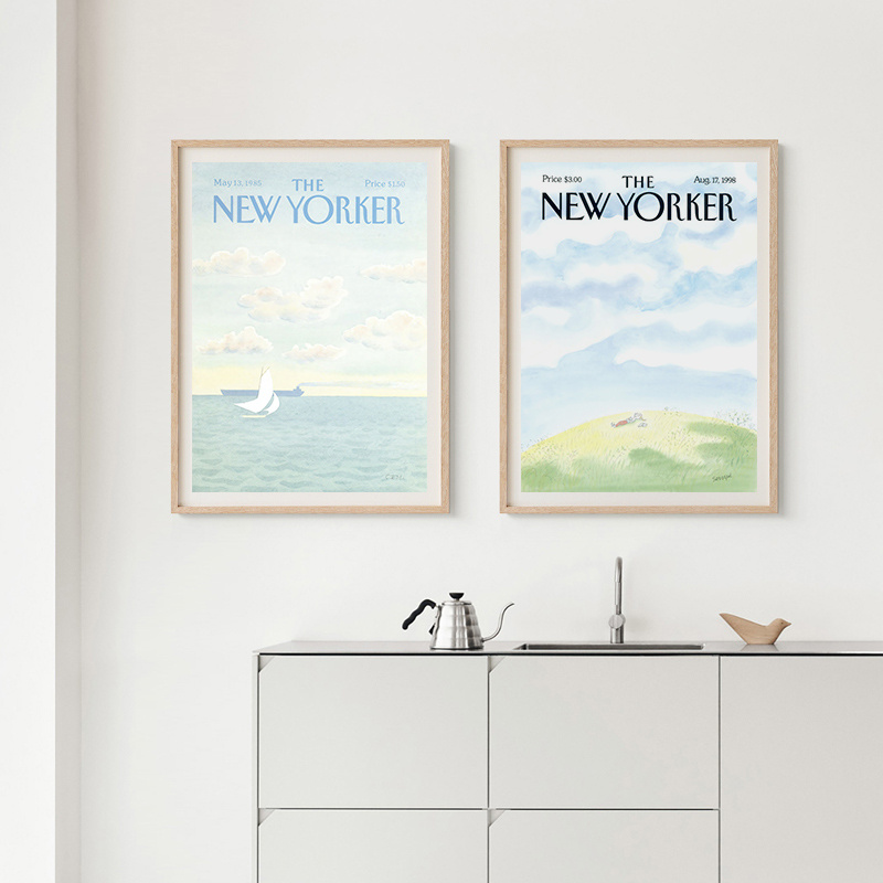 纽约杂志封面北欧客厅油画布