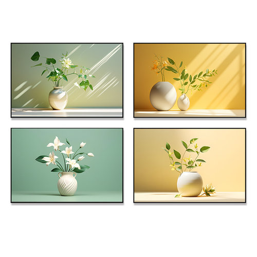 晴天画艺客厅北欧可定制绿植画心