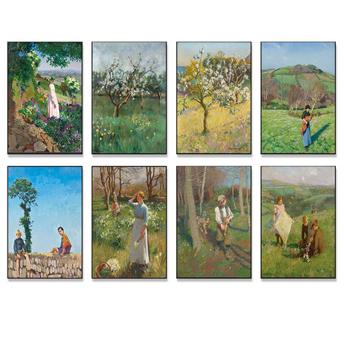 哈罗德哈维harold Harvery油画风景人物作品装饰画未装裱画芯打印