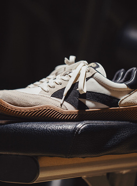 马登德训鞋男款薄底训练板鞋透气网面运动休闲鞋平底阿甘鞋子