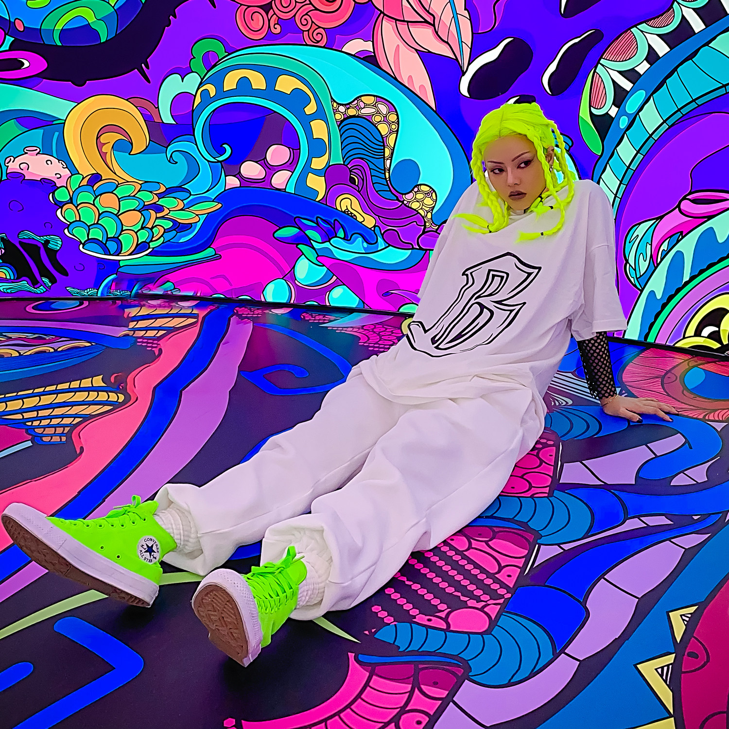 bigmama原创矿课街头嘻哈dirty south说唱big b字母oversize t恤