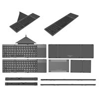 The new all-in-one wireless Bluetooth three-fold keyboard, lightweight and portable touch mouse set comes with a detachable magnetic leather case and stand, suitable for connecting external laptops, tablets and mobile phones thumbnail 6