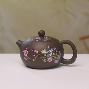 紫砂壶出水凤鸣遇热变色纯手工西施壶宜兴收藏级高级紫泥泡茶壶