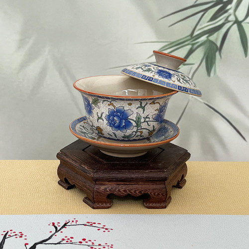 原矿老陶泥悬停陶瓷盖碗