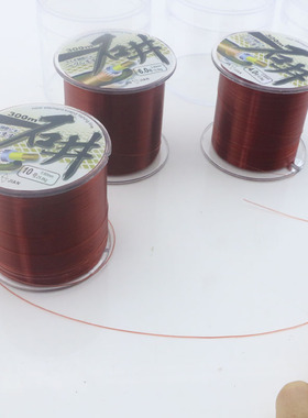 红色鱼线300米鱼线主线强拉力10号渔线海竿尼龙线海钓矶钓线